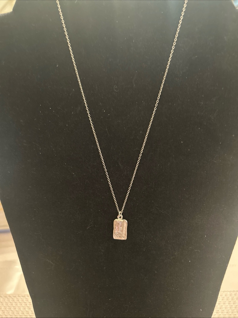 Silpada Sterling Silver Rectangular CZ Pendant Necklace - Creative Spark